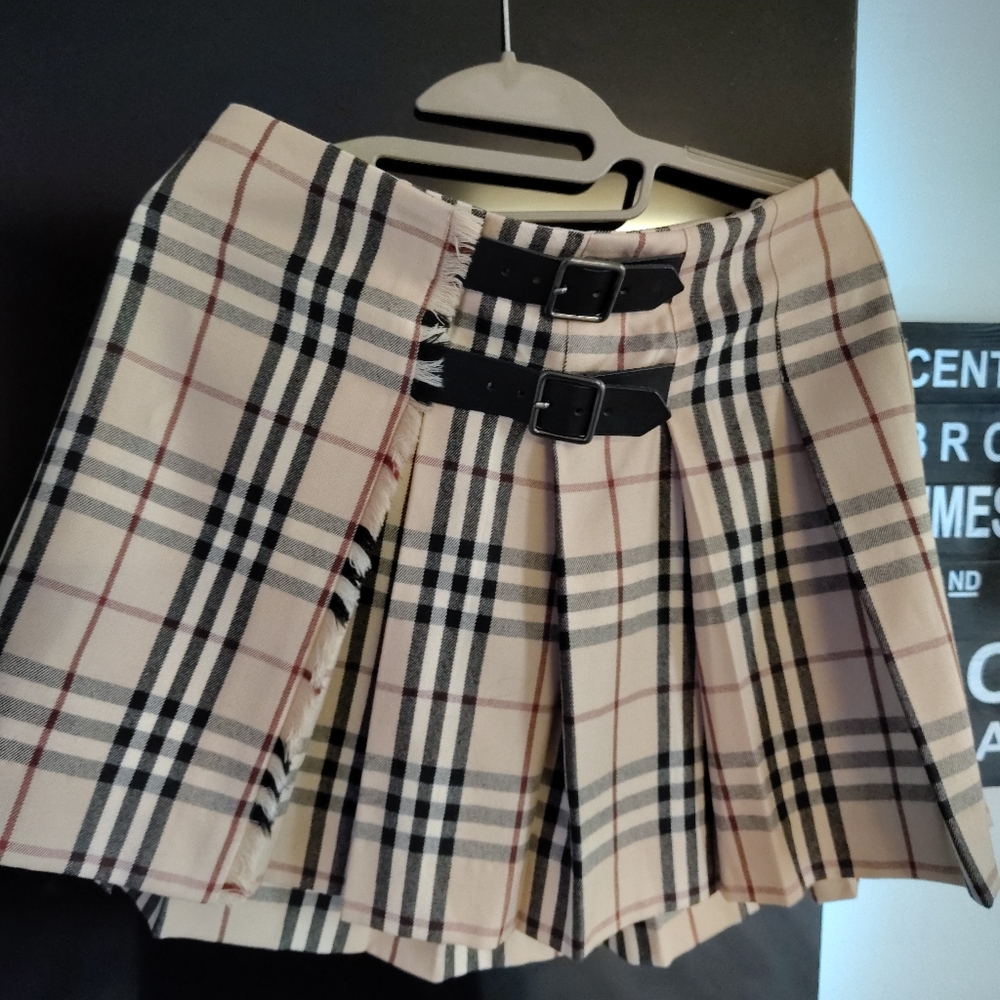 Burberry Wool mini skirt BURBERRY  with Buckle Accents
